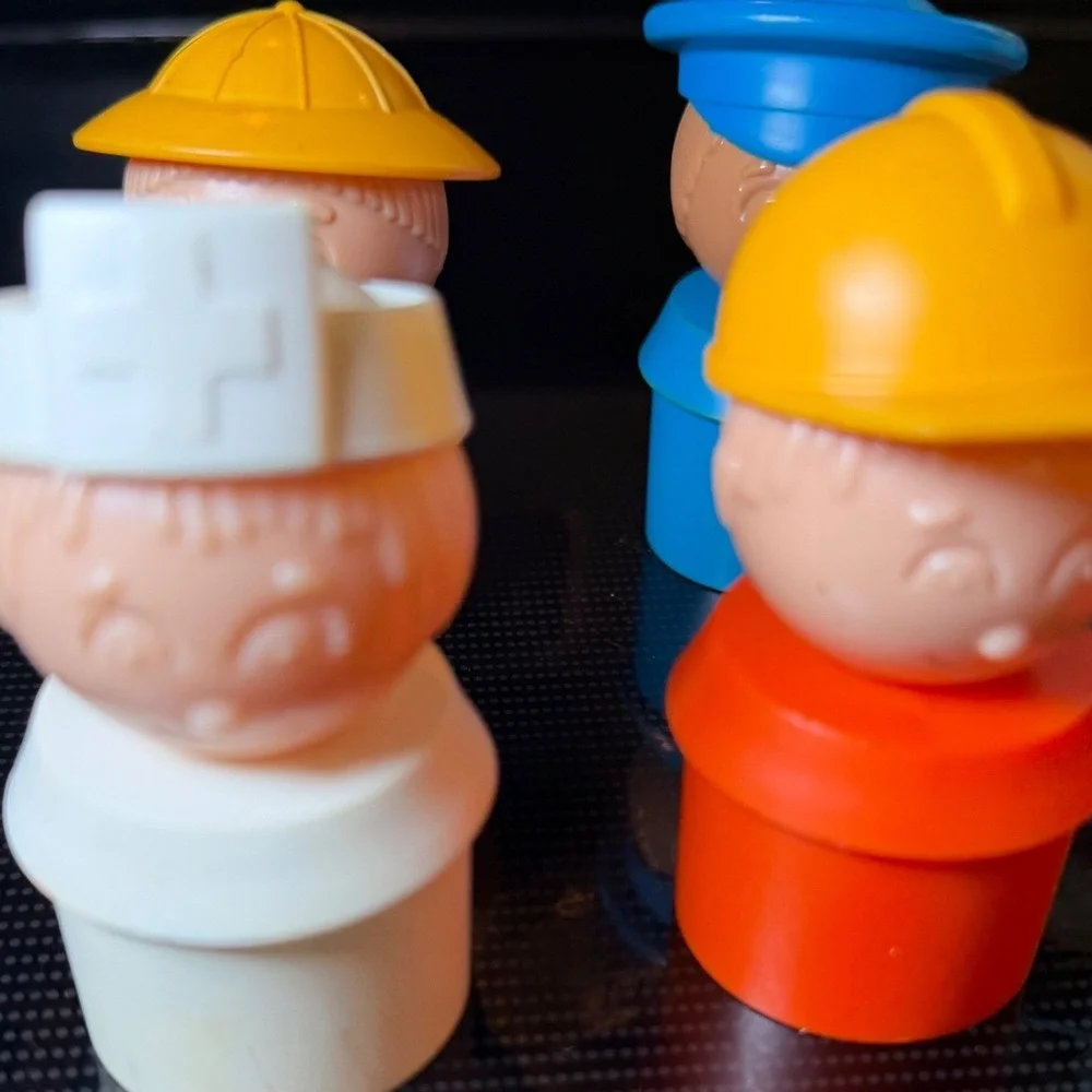Vintage Tupperware TupperToys Little People Peg Doll Lot of 12 Figures Santa